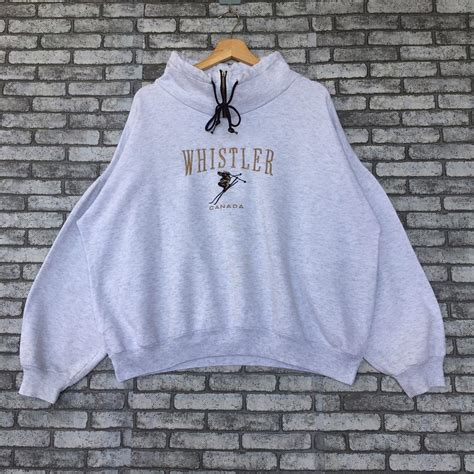 Whistler Canada Sweatshirt Embroidery Logo Pullover Depop