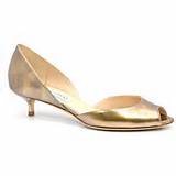 Gold Kitten Heels Sandals Pictures