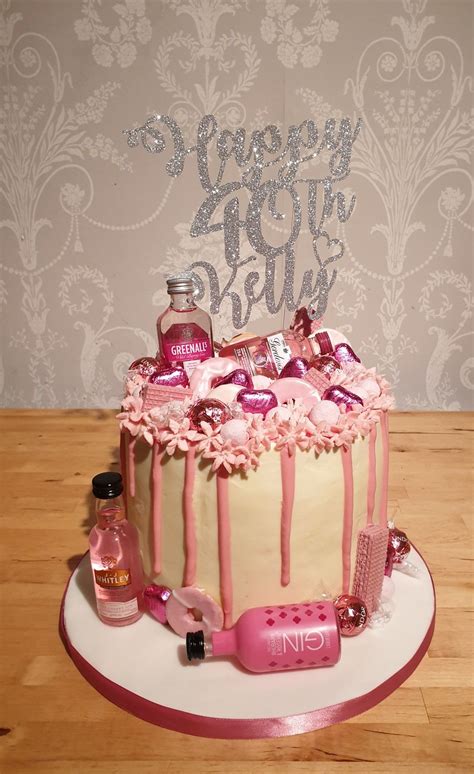 Modern 40th Birthday Cake For Female Bitrhday Gallery
