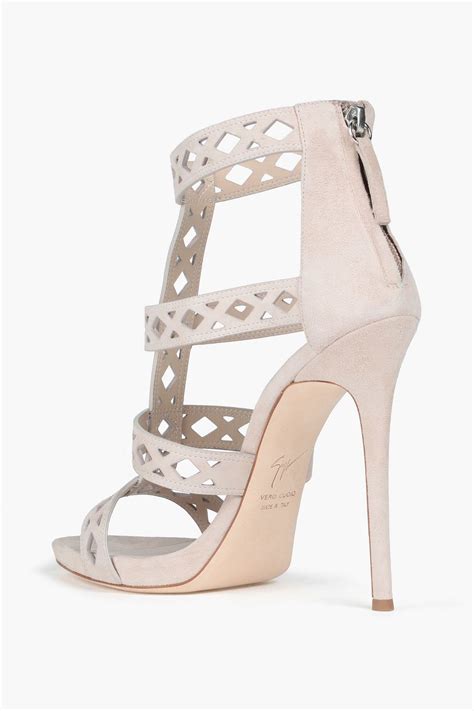 Giuseppe Zanotti Laser Cut Suede Sandals The Outnet