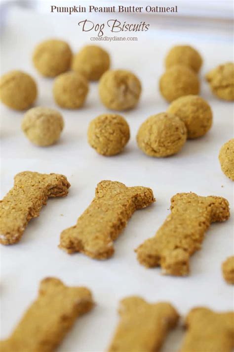 Pumpkin Peanut Butter Oatmeal Dog Biscuit Created By Diane