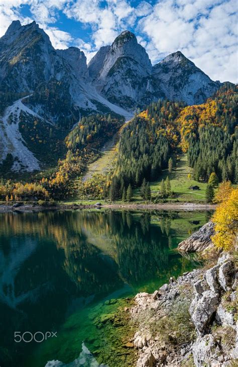 Gosauseen Or Vorderer Gosausee Lake Upper Austria By Yuriy Brykaylo