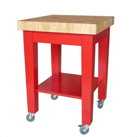 Check out our kitchen island cart selection for the very best in unique or custom, handmade pieces from our home & living shops. Red Kitchen Cart with Butcher Block | Decoración de unas ...