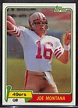 Lot Detail - 1981 Topps Football Joe Montana Rookie Card