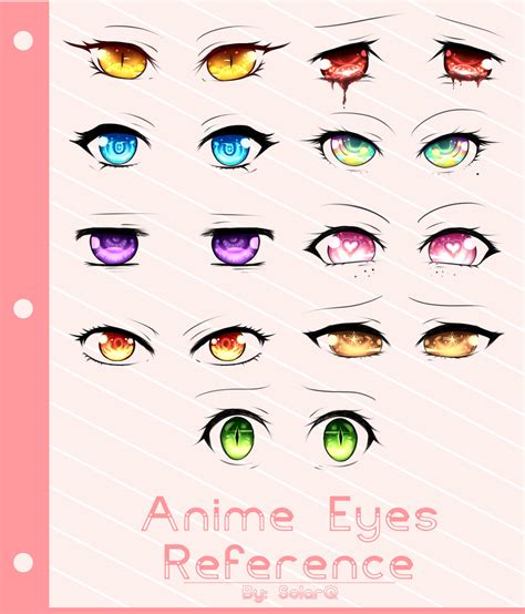 Anime Eye Reference Sheet By Kiritogaming On Deviantart