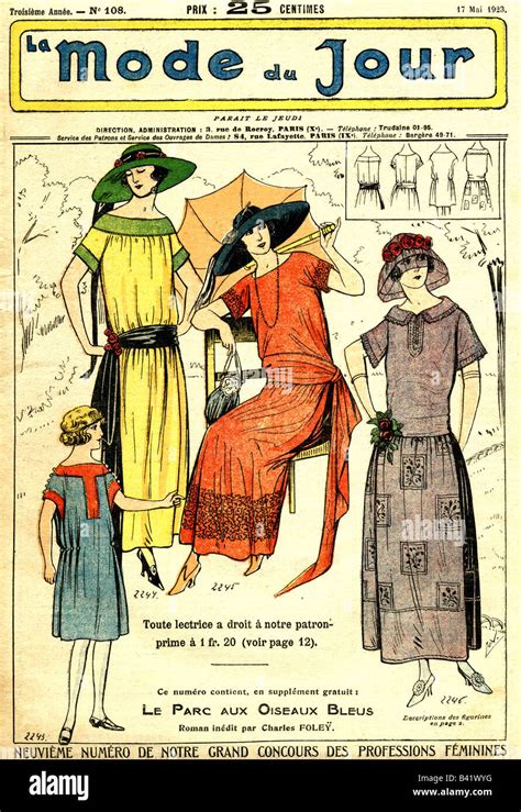 La Mode Du Jour French Fashion Magazine 17 May 1923 For Editorial Use