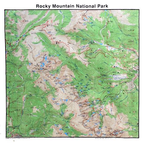 Rocky Mountain National Park Map Poster Ubicaciondepersonas Cdmx Gob Mx