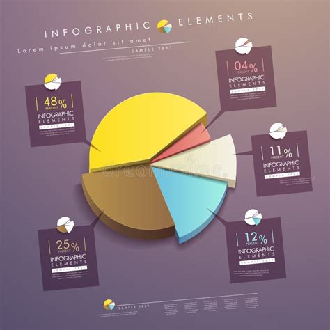 Abstract Pie Chart Infographics Stock Vector Illustration Of