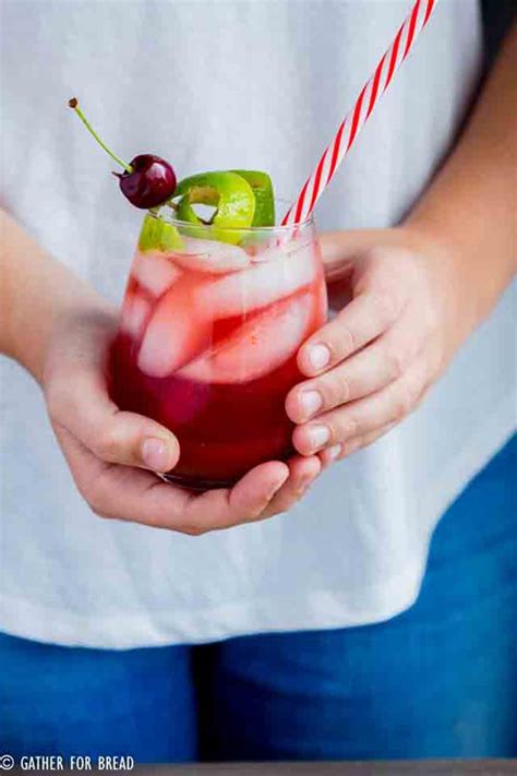 Homemade Cherry Limeade Easy Summer Drink Recipe With Fresh Fruit