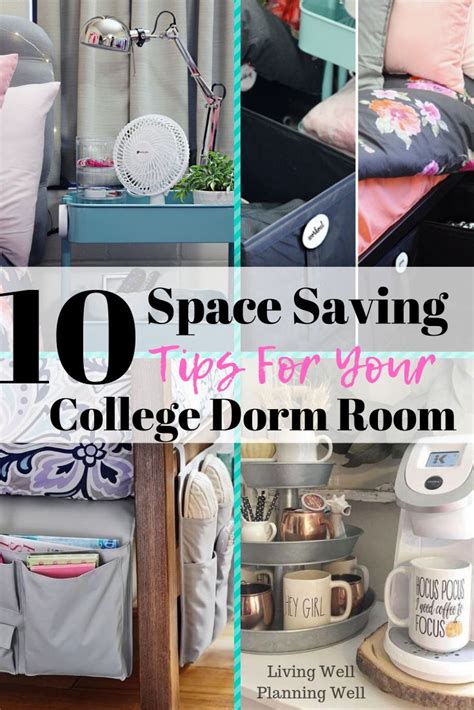 10 Genius Space Saving Tips That Will Transform Your College Dorm Room College Dorm Room