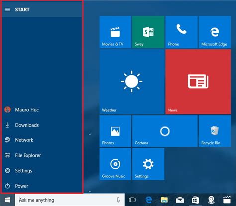 Windows 10 Start Menu Microsoft Community