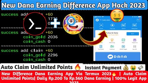 New Difference Dana Earning App Via Termux🔥 Auto Claim Points Daily Rp540 Earning 100