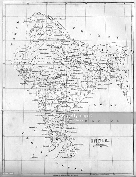 Map Of India 1847 Illustration From The History Of China And India