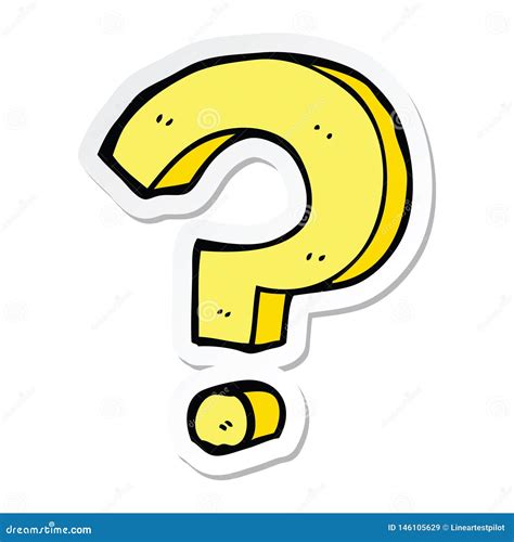 sticker of a cartoon question mark stock vector illustration of cartoon decal 146105629