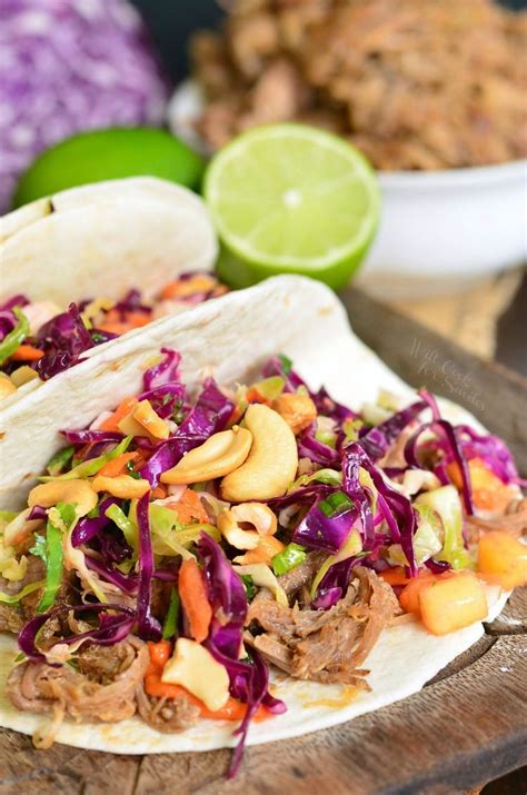 Pulled Pork Tacos With Tropical Slaw Will Cook For Smiles