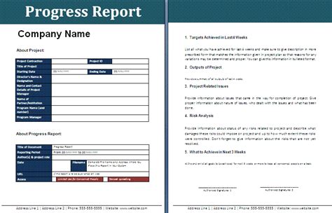 Progress Report Templates 11 Free Word Excel And Pdf Formats Samples