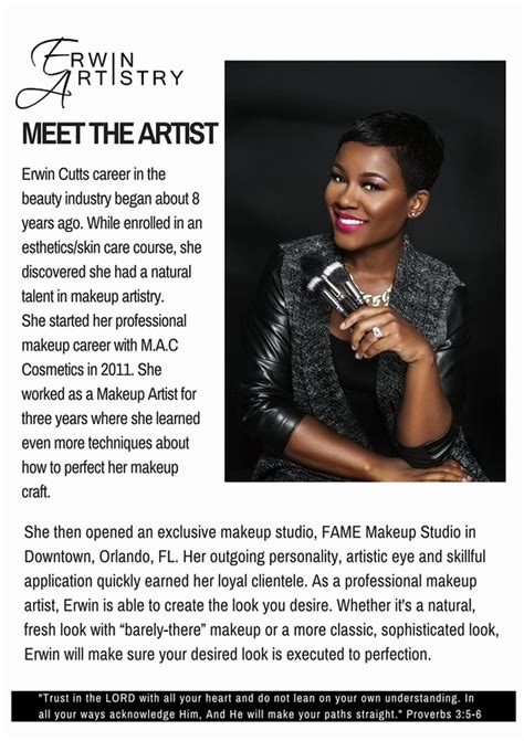 Makeup Artist Bio Samples
