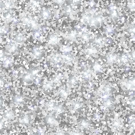 Silver Glitter Texture Seamless Sequins Pattern — Stock Vector