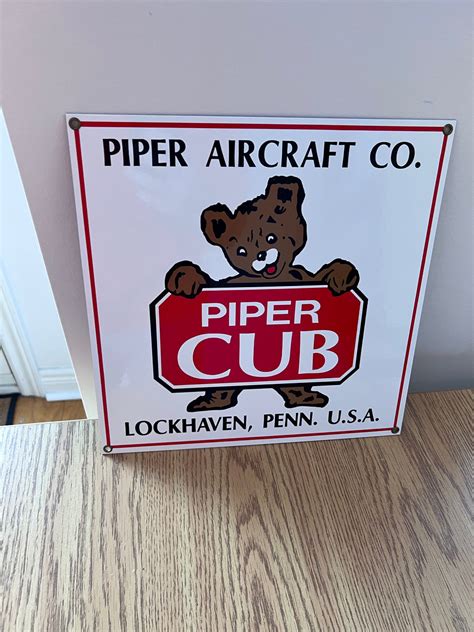 Ande Rooneys Porcelain Enameled Advertising Signs Piper Aircraft Co Sell My Stuff Canada