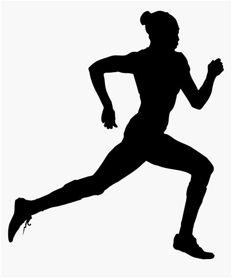 Runner Run Running Woman Runner Athlete Sport Track Silhouette Hd Png Download Kindpng