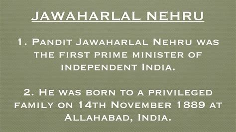 10 Lines About Jawaharlal Nehru In Englishsmall Essay On Pandit