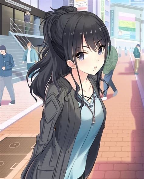 Pin On Anime Girl Black Hair