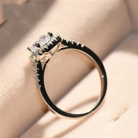 3 Carat Rhinestone Wedding Ring For Women Engagement Ring Blacksoldierdesigns