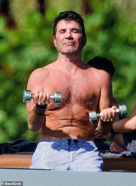 Shirtless Simon Cowell 61 Enjoys A Weights Session With Partner