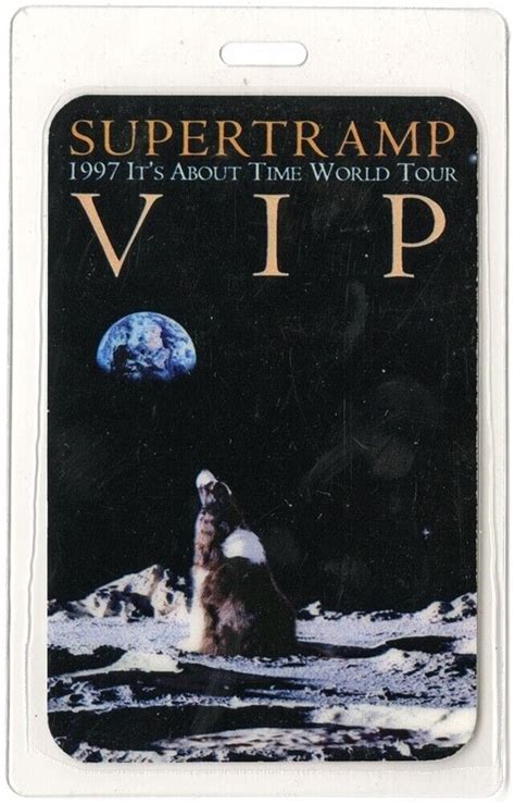 Supertramp It S About Time Concert Tour Band Vip Laminated