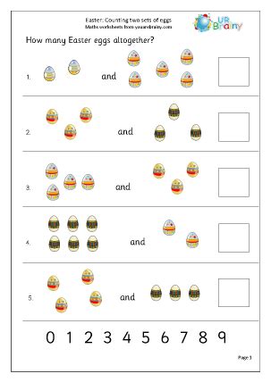 Ks2 maths is an important core subject in the national curriculum and this area of the website covers all the major aspects of the curriculum including numbers, calculations, problems and measures. Easter: counting two sets of eggs - Special Occasions by URBrainy.com