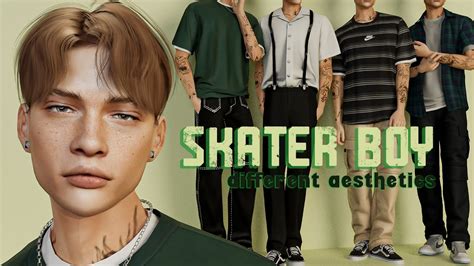 Skater Boy Sims Based On Different Aesthetics Cc List Youtube