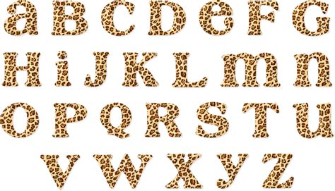 Cheetah Print Font Leopard Print Alphabet Letters Free Transparent