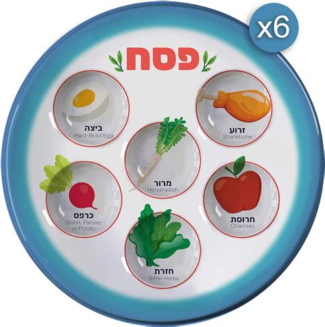 The Kosher Cook Disposable Passover Seder Plate 6 Pack