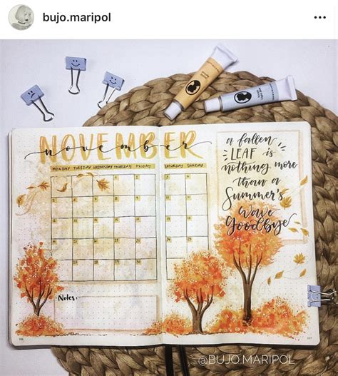 November Bullet Journal Inspiration Raes Daily Page