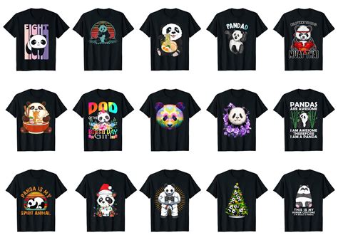 15 Panda Shirt Designs Bundle For Commercial Use Part 3 Panda T Shirt