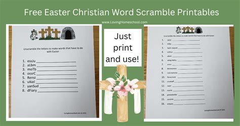 Christian Easter Word Scramble