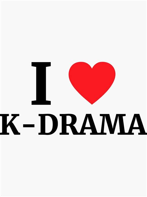 I Love K Drama Heart Sticker For Sale By Brandonv111 Redbubble