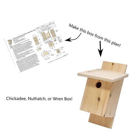 Bird Nest Box Plan Chickadeenuthatchwren Nesting Box Plan Bird