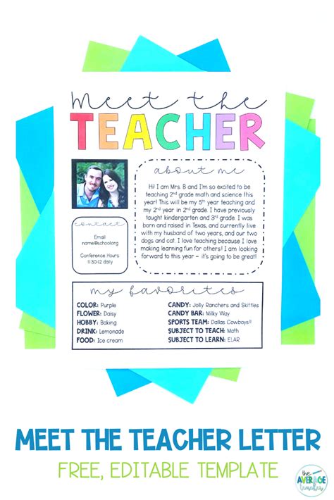 Free Meet The Teacher Letter Meet The Teacher Template Letter To