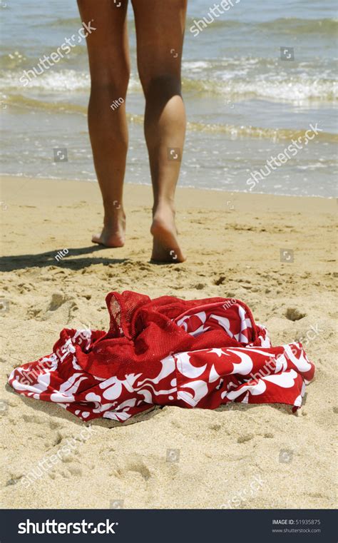 Someone Entering The Sea Water Without Swimsuit Stock Photo Shutterstock