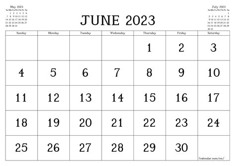 June Calendar Printable Vlrengbr