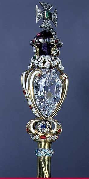 Royal Sceptre With Star Of Africathe Stone Can Be Removed From The