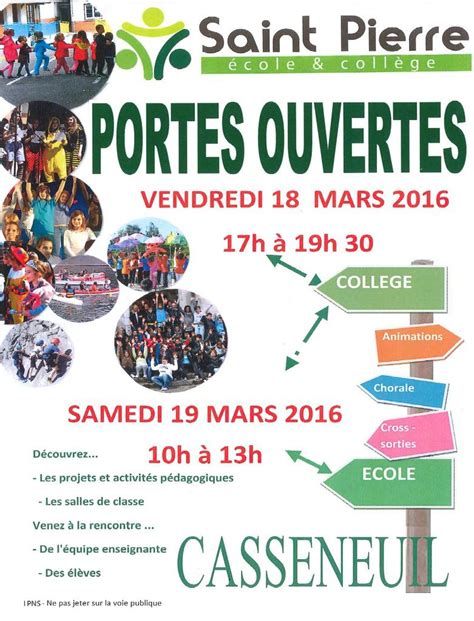 Portes Ouvertes 2016 Le Blog Du Collège Saint Pierre