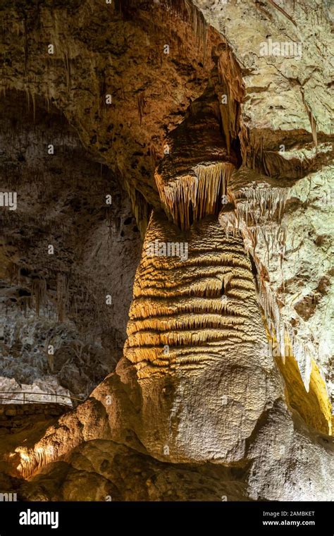 Rock Of Ages Column Big Room Carlsbad Caverns National Park New