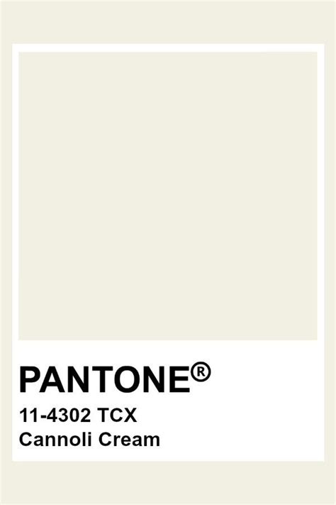 Pantone Tcx Cannoli Cream Pantone Color Pantone Palette Pantone Colour Palettes