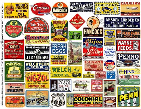 Model Railroad Signs Printed Sheet 50 Coal Oil Farm And Advertising