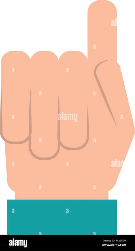Hand Gesture With A Raised Index Finger Stock Vector Image And Art Alamy