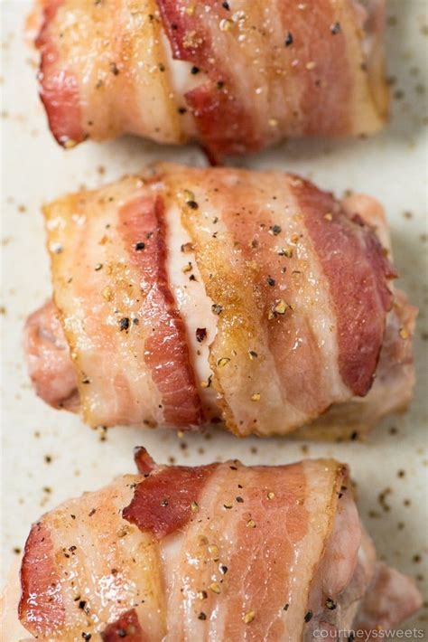 bacon chicken wrapped thighs sugar brown recipe baked air cooked courtneyssweets fryer