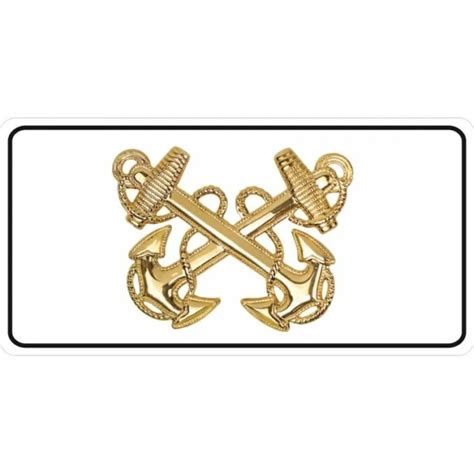 Navy Warrant Officer Anchors Military Logo License Plate Made In Usa Picclick