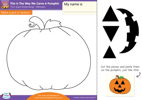 This Is The Way We Carve A Pumpkin Worksheet Make A Jack O Lantern